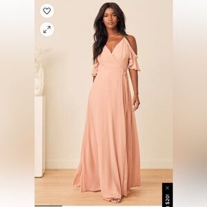 Lulu’s blush chiffon formal dress